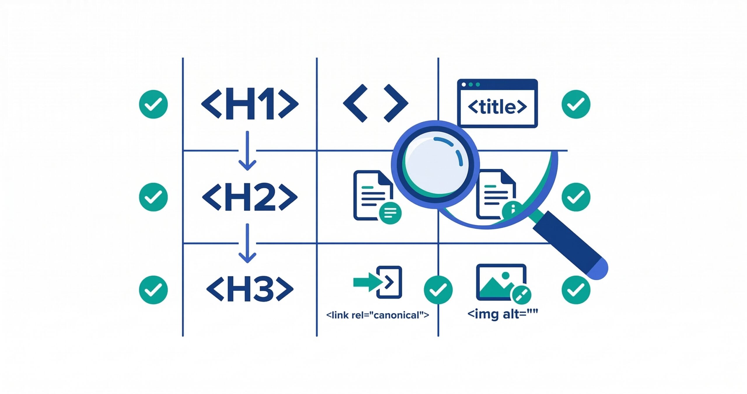 SEO対策に必須のHTMLタグ一覧｜コード例付きチェックリスト