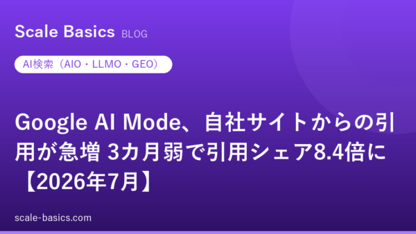 Google AI Mode、自社サイトからの引用が急増 3カ月弱で引用シェア8.4倍に【2026年7月】