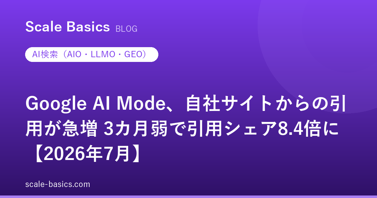 Google AI Mode、自社サイトからの引用が急増 3カ月弱で引用シェア8.4倍に【2026年7月】